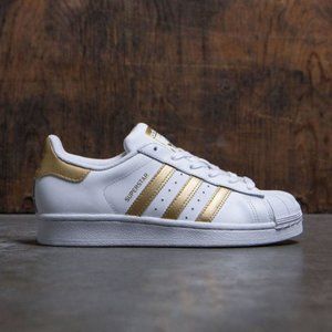 Adidas Superstar J Sneaker B39402 White/Gold Youth
